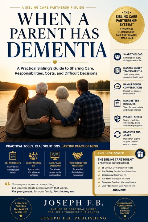 Cover of When a Parent Has Dementia — Joseph F.B. Publishing